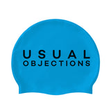 UO Mid Blue Silicone Swim Cap