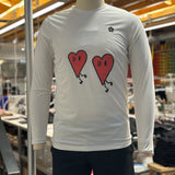 Mens Running Love Hearts Dri-Release T-shirt