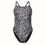 Navy Drunken Polka Dot Training Swimsuit