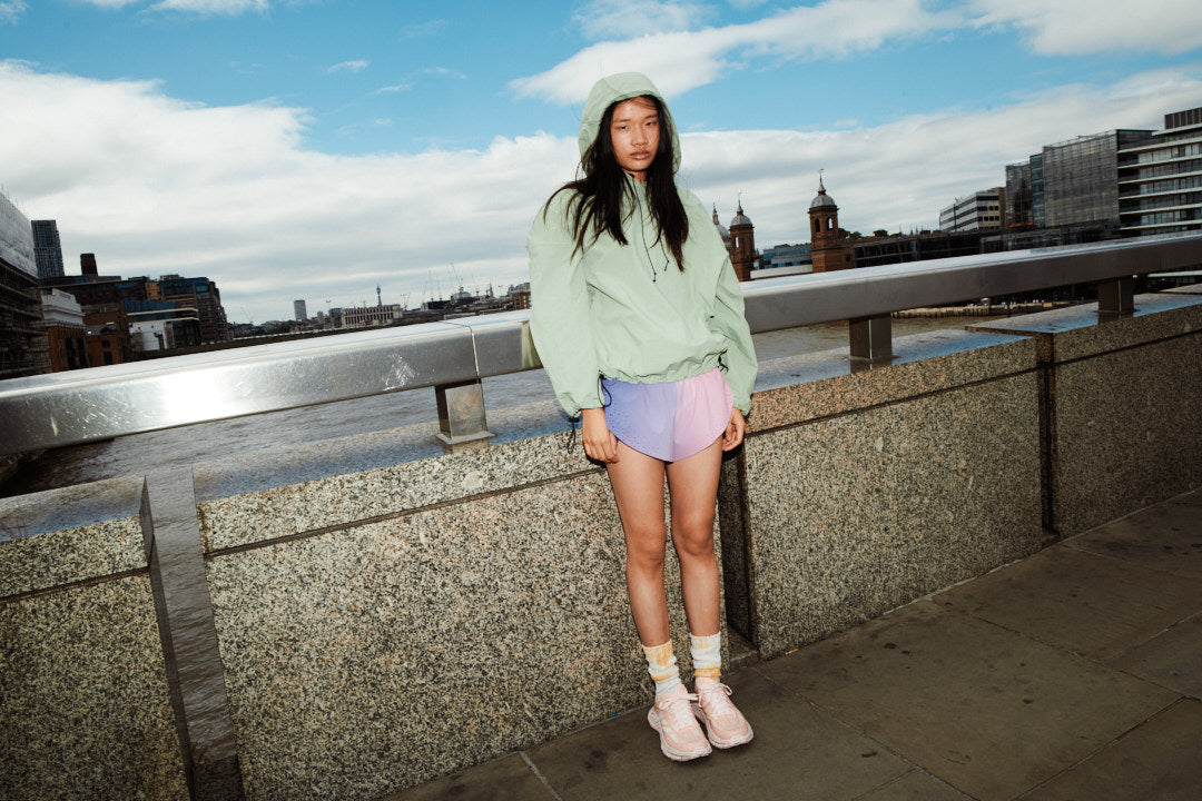 Woman on bridge