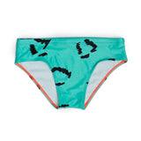 Turquoise Zoom Leopard Swim Briefs