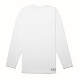 Mens White Dri-Release Long Sleeve T-Shirt