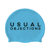 UO Light Blue Silicone Swim Cap