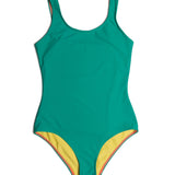 Lawn Green Scoop Back Swimsuit - ARCHIVE