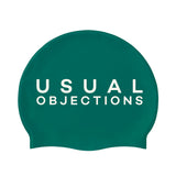 UO Dark Green Silicone Swim Cap