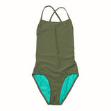 Moss Green Training Swimsuit