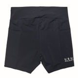 Womens Black High Rise Sculpting Shorts